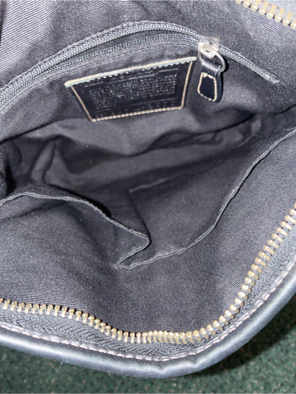 Coach Soho Black Vintage Signature Canvas Shoulder Bag with Leather Trim - Picture 10 of 16
